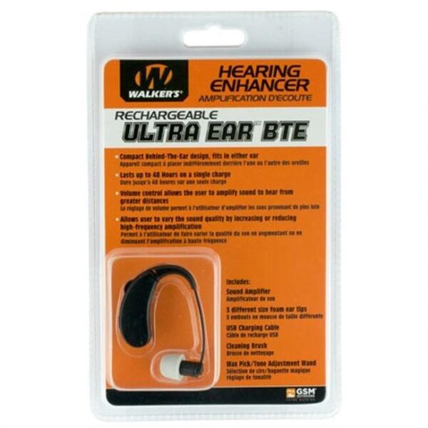 Walker's Ultra Ear Behind the Ear Hearing Enhancer Black - Precision Shot Firearms