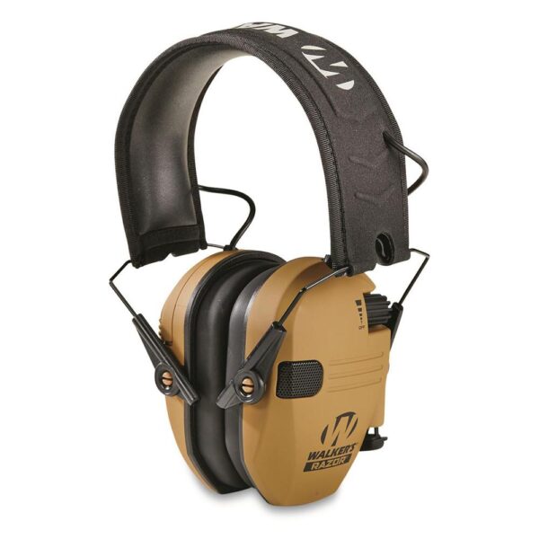 Walker's Razor Slim Electronic Muff 23dB Battle Brown - Precision Shot Firearms
