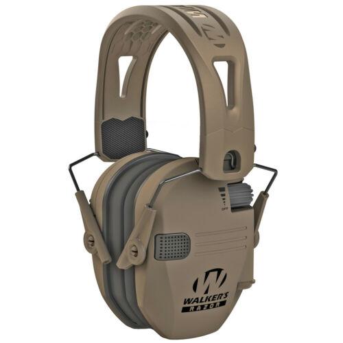 Walker's Razor Tacti-Grip Ear Muffs -FDE with FDE Band 23NRR - Precision Shot Firearms