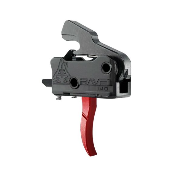 Rise Armament Rave 140 Single Stage AR Rifle Trigger 3.5 lb Curved Red - Precision Shot Firearms