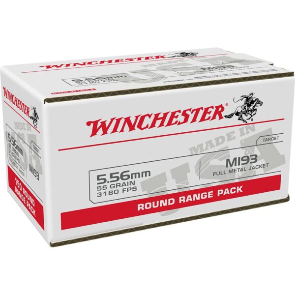Winchester USA Lake City M193 Rifle Ammunition 5.56mm 55 gr. FMJ 3240 fps 100/ct - Precision Shot Firearms