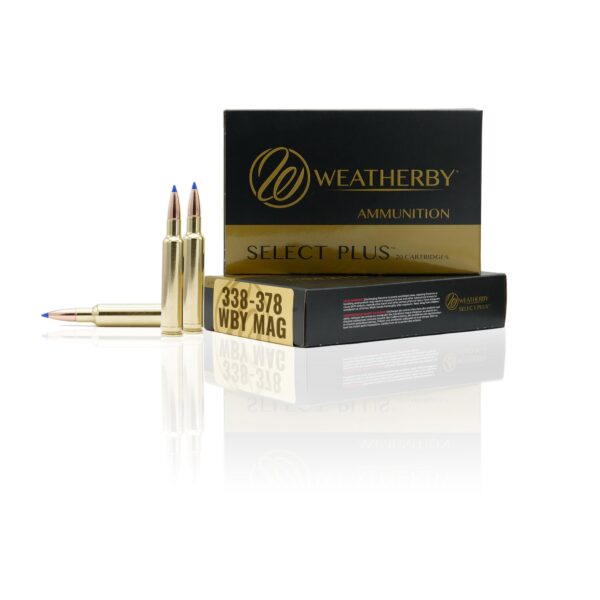 Weatherby Select Plus Rifle Ammunition 338-378 Wby Mag 262 gr Hammer Custom 3500 fps 20/ct - Precision Shot Firearms