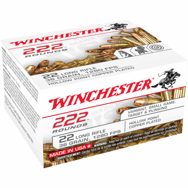 Winchester .22 LR Bulk Pack Rimfire Ammunition .22 LR 36 gr CPHP 222/ct - Precision Shot Firearms
