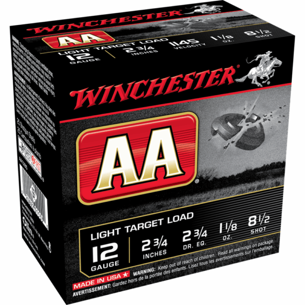 Winchester AA Target 12 ga 2-3/4" 1-1/8 oz #8.5 25/ct - Precision Shot Firearms