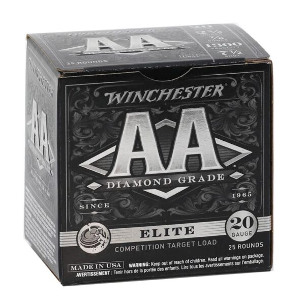 Winchester AA Diamond Grade Elite Shotshells 20 ga 2-3/4" 7/8 oz 1300 fps #7.5 25/ct - Precision Shot Firearms