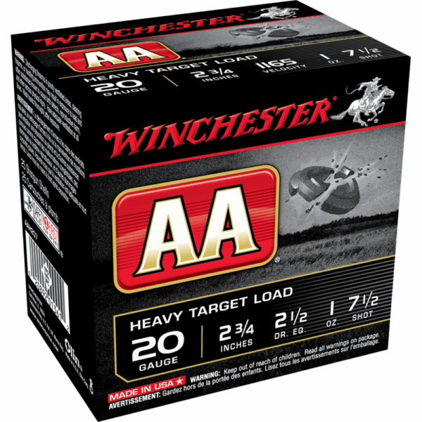 Winchester AA Target 20 ga 2-3/4" 1 oz #7.5 - 25/ct - Precision Shot Firearms