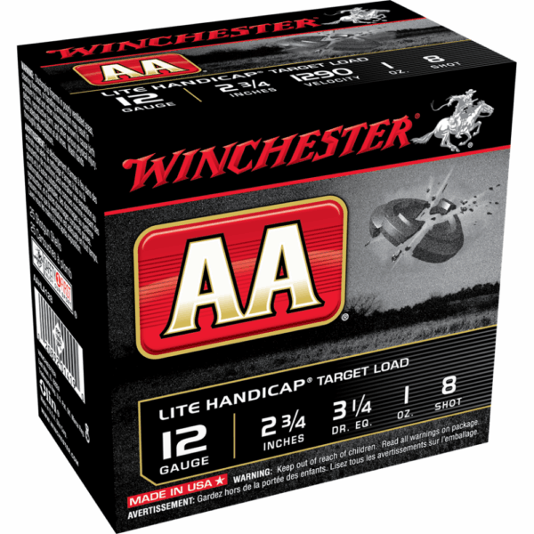 Winchester AA Target 12 ga 2-3/4" 1 oz #8 1290 fps - 25/ct - Precision Shot Firearms