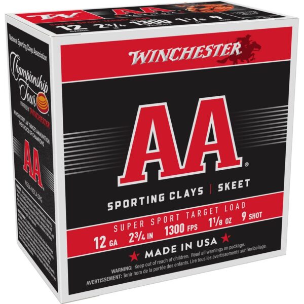 Winchester AA Super Sport 12 ga 2-3/4" 1-1/8 oz #9 1300 fps - 25/ct - Precision Shot Firearms