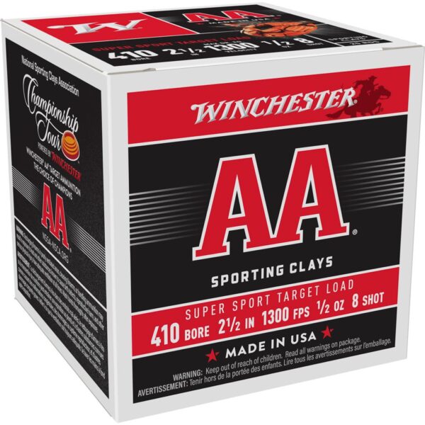 Winchester AA Super Sport .410 ga 2-1/2" MAX 1/2 oz #8 1300 fps - 25/ct - Precision Shot Firearms