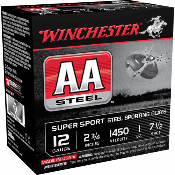 Winchester AA Steel Target Shotshell Ammunition 12ga 2-3/4" #7 1/2 1oz 25rd - Precision Shot Firearms