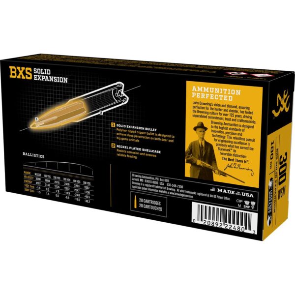 Browning Max Point Rifle Ammunition .30-06 Sprg 180gr BXS 2750 fps 20/ct - Precision Shot Firearms