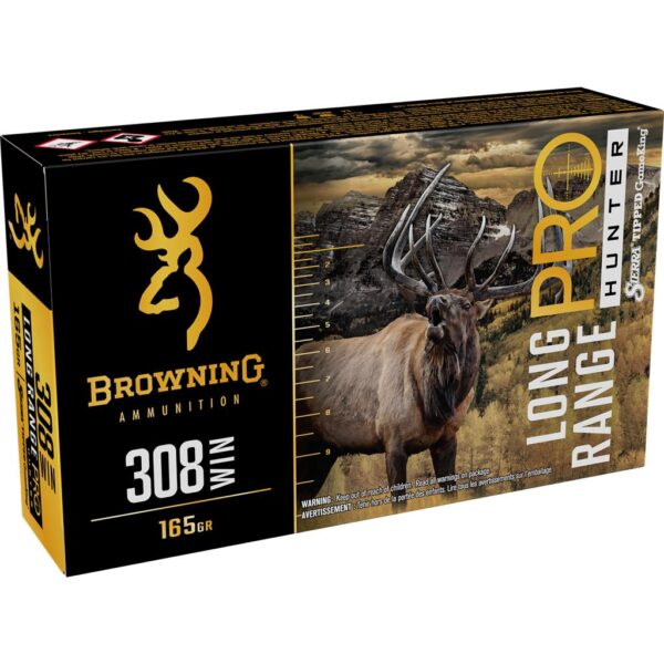 Browning Long Range Hunter Pro Rifle Ammunition .308 Win 165gr PT 2695 fps 20/ct - Precision Shot Firearms