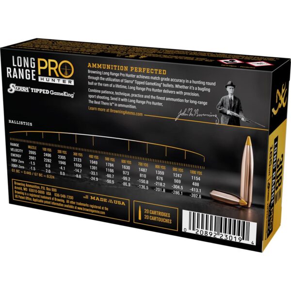 Browning Long Range Hunter Pro Rifle Ammunition .308 Win 165gr PT 2695 fps 20/ct - Precision Shot Firearms