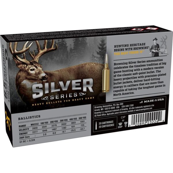 Browning Silver Series Rifle Ammunition 6.5 Creedmoor 129gr JSP 2820 fps 20/ct - Precision Shot Firearms