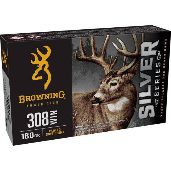 Browning Silver Series Rifle Ammunition .308 win 180gr JSP 2620 fps 20/ct - Precision Shot Firearms