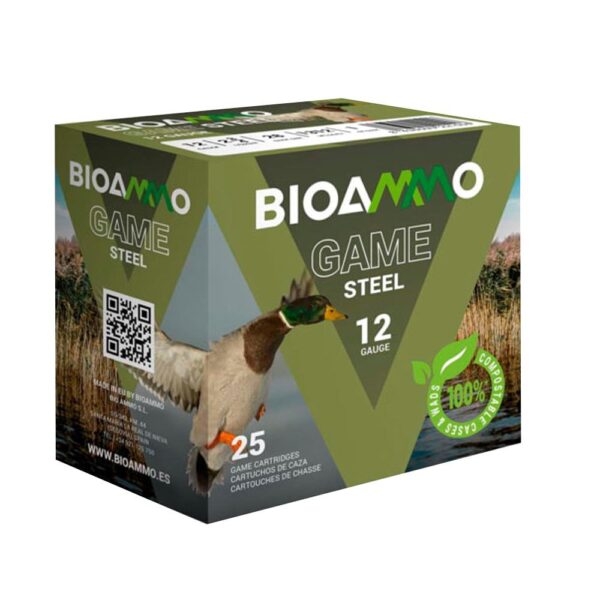 BIOAMMO Steel Game Waterfowl Shotshells 12 ga 2-3/4" 1-1/16 oz 1295 fps #4 25/ct - Precision Shot Firearms