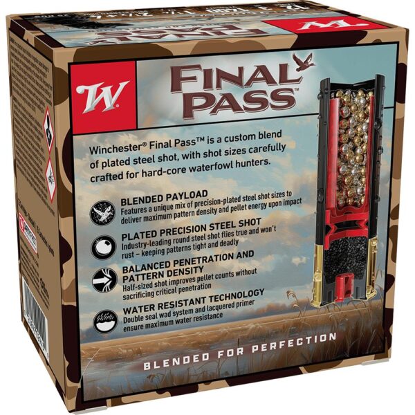 Winchester Final Pass Shotshells 12 ga 3" 1-1/4 oz 1400 fps 2.5 + 4 Shot 25/rds - Precision Shot Firearms