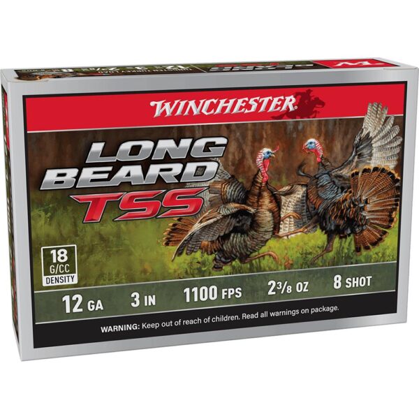 Winchester Long Beard TSS Shotshells 12ga 3" 2-3/8oz 1100 fps #8 5/ct - Precision Shot Firearms