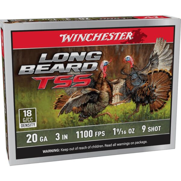 Winchester Long Beard TSS Shotshells 20ga. 3" 1-9/16oz 1100 fps #9 5/ct - Precision Shot Firearms