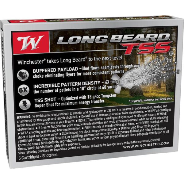 Winchester Long Beard TSS Shotshells 20ga. 3" 1-9/16oz 1100 fps #9 5/ct - Precision Shot Firearms