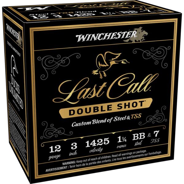 Winchester Last Call Double Shot Shotshells 12 ga 3" 1-1/4 oz 1425 fps BB & #7 25/rd - Precision Shot Firearms