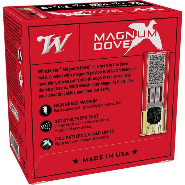 Winchester Magnum Dove Shotshells 12 ga 2-3/4" 1-1/4 oz 1400 fps #7.5 & #9 25/rds - Precision Shot Firearms