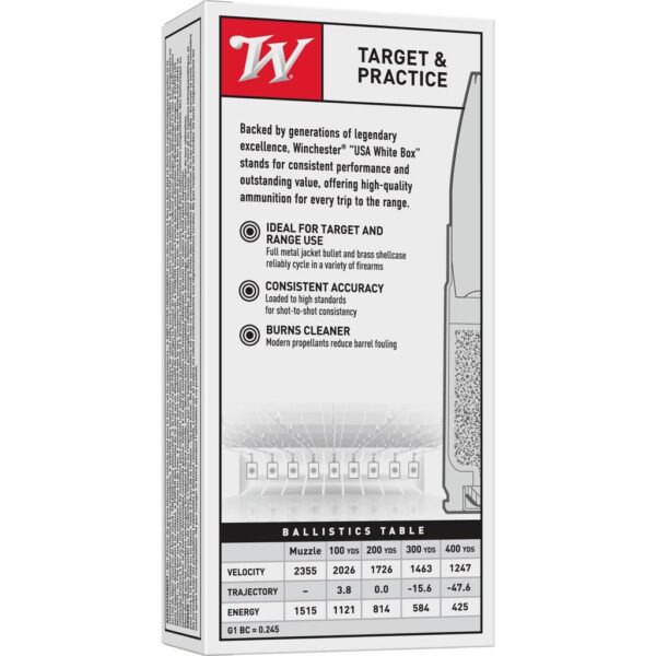 Winchester USA Rifle Ammunition 7.62x39mm 123 gr FMJ 20/ct - Precision Shot Firearms