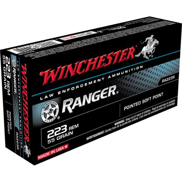 Winchester Ranger Rifle Ammunition 223 Rem 55gr PSP 3020 fps 20/ct - Precision Shot Firearms