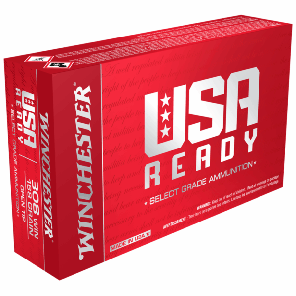 Winchester USA Ready Rifle Ammunition .308 Win 168 gr. OTM 2680 fps 20/ct - Precision Shot Firearms