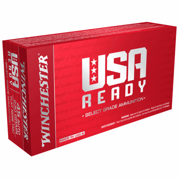 Winchester USA Ready Handgun Ammunition .45 Auto 230 gr. FMJ-FN 880 fps 50/ct - Precision Shot Firearms