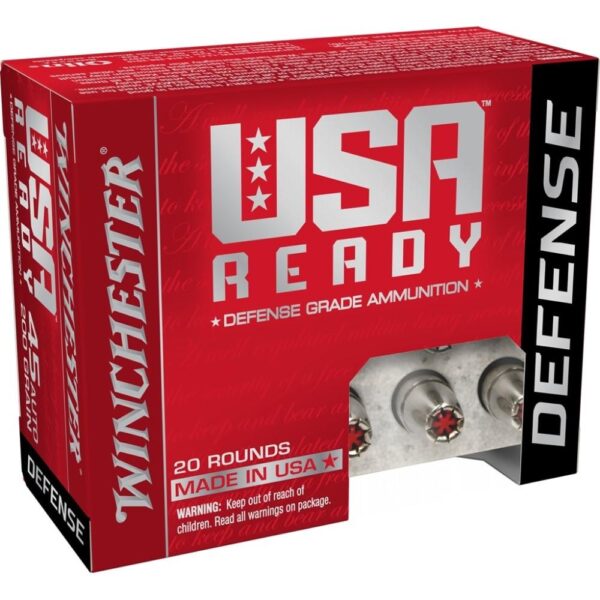 Winchester USA Ready Hex Vent Hollow Point Handgun Ammunition .45 ACP 200 gr PT 1000 fps 20/ct - Precision Shot Firearms