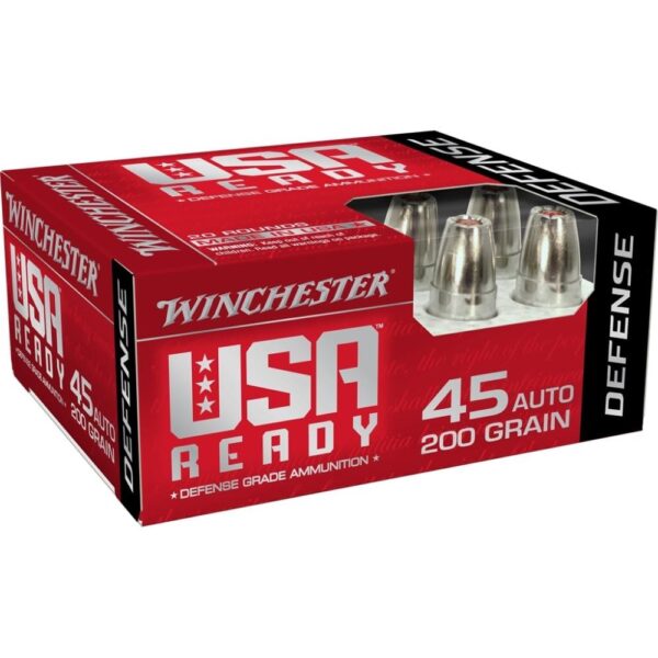 Winchester USA Ready Hex Vent Hollow Point Handgun Ammunition .45 ACP 200 gr PT 1000 fps 20/ct - Precision Shot Firearms