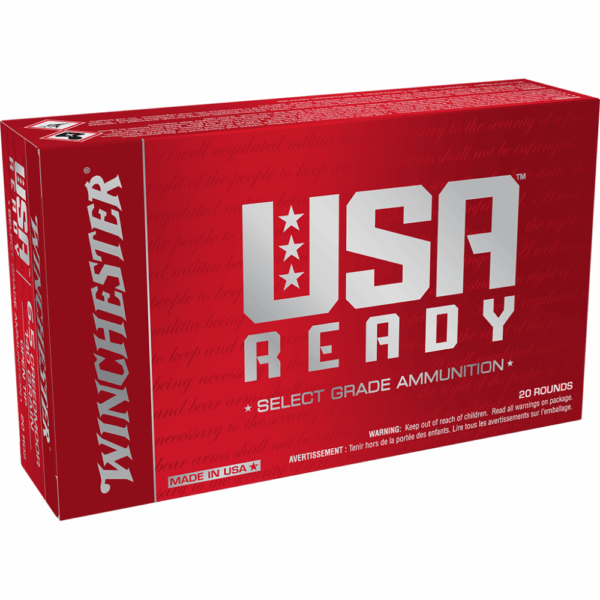 Winchester USA Ready Rifle Ammunition 6.5 Creedmoor 140gr FMJ 2700 fps 20/ct - Precision Shot Firearms