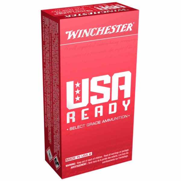 Winchester USA Ready Handgun Ammunition 9mm Luger 115 gr. FMJ-FN 1190 fps 50/ct - Precision Shot Firearms