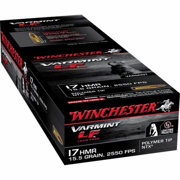 Winchester Varmint Lead Free Rimfire Ammunition .17 HMR 15.5 gr NTX 50/ct - Precision Shot Firearms