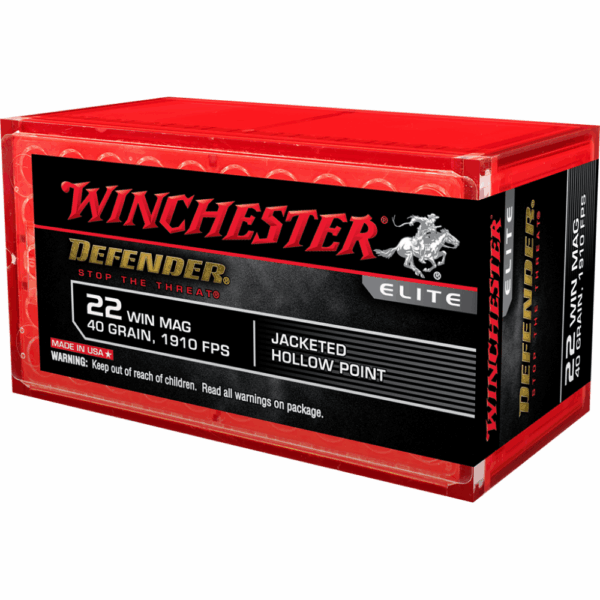 Winchester PDX1 Defender Rimfire Ammo .22 Magnum 45 gr. JHP 1200 fps 50/ct - Precision Shot Firearms