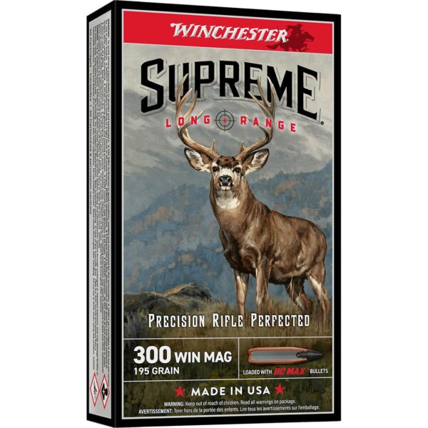 Winchester Supreme Long Range Rifle Ammunition .300 Win Mag 195gr PT 2900 fps 20/ct - Precision Shot Firearms