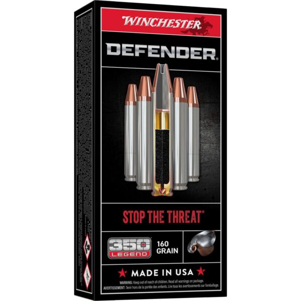 Winchester PDX1 Defender Rifle Ammunition .350 Legend 160 gr. PHP 2170 fps 20/ct - Precision Shot Firearms