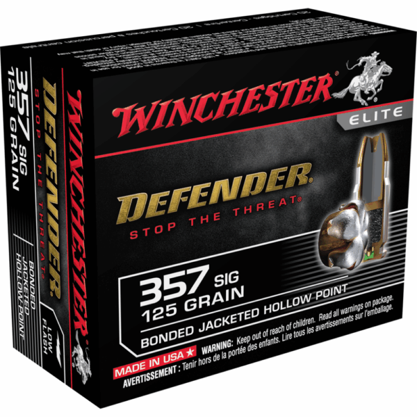 Winchester PDX1 Defender Handgun Ammunition .357 SIG 125 gr. PDX1 1350 fps 20/ct - Precision Shot Firearms