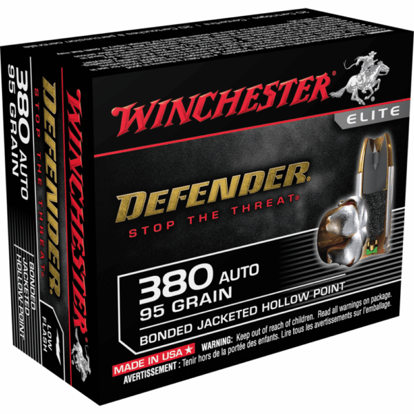 Winchester PDX1 Defender Handgun Ammunition .380 ACP 95 gr. PDX1 1000 fps 20/ct - Precision Shot Firearms