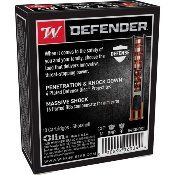 Winchester Supreme Elite PDX1 Personal Defense Shotshells .410 ga 3" 4 disc 16 plts Slug 750 fps 10/ct - Precision Shot Firearms