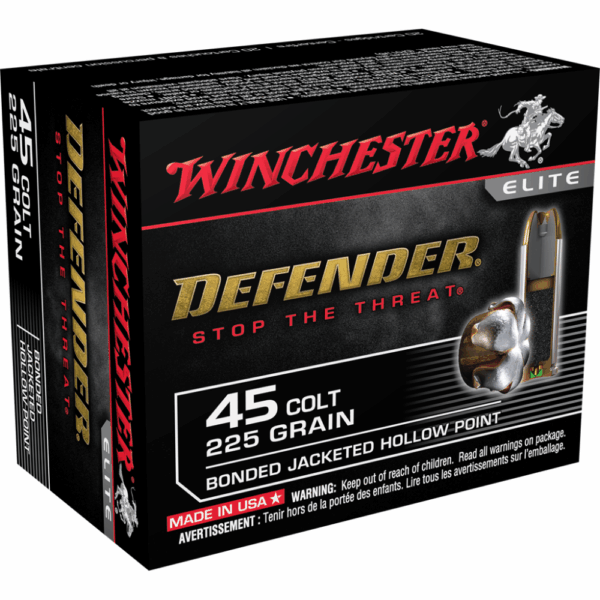 Winchester PDX1 Defender Handgun Ammunition .45 Colt 225 gr. JHP 850 fps 20/ct - Precision Shot Firearms