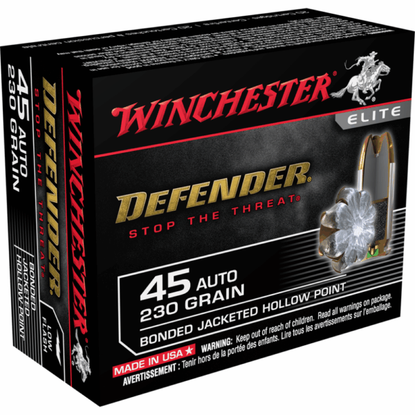Winchester PDX1 Defender Handgun Ammunition .45 ACP 230 gr. JHP 920 fps 20/ct - Precision Shot Firearms