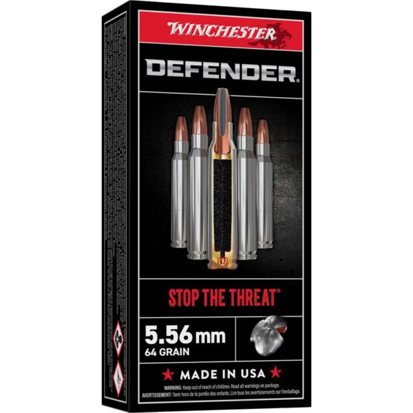 Winchester PDX1 Defender Rifle Ammunition 5.56mm 64 gr. PHP 2800 fps 20/ct - Precision Shot Firearms
