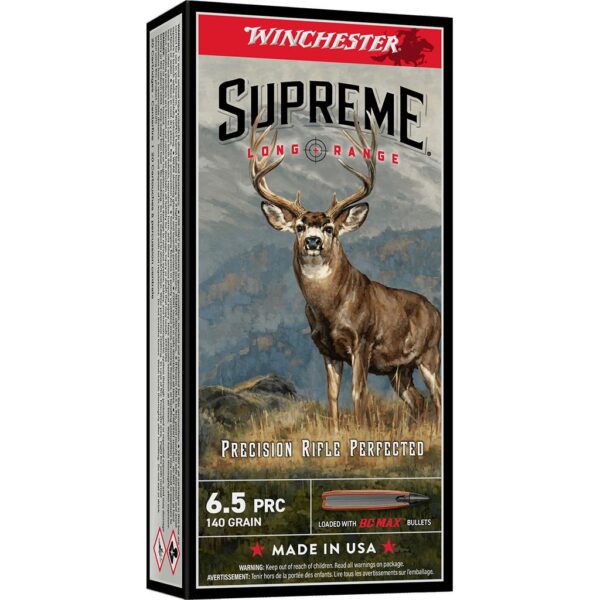Winchester Supreme Long Range Rifle Ammunition 6.5 PRC 140gr PT 2900 fps 20/ct - Precision Shot Firearms