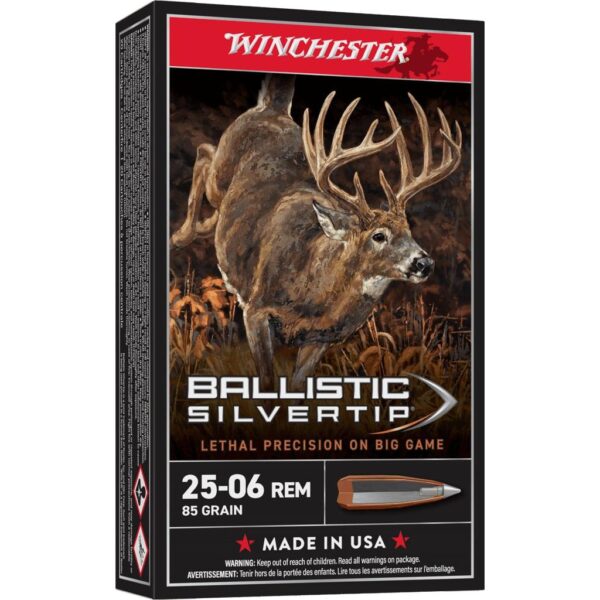 Winchester Ballistic Silvertip Rifle Ammunition .25-06 Rem 85 gr. PT 3470 fps 20/ct - Precision Shot Firearms