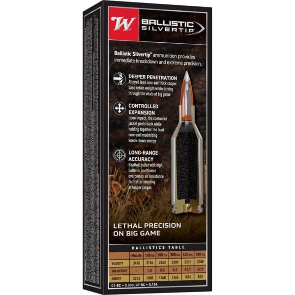Winchester Ballistic SilverTip Rifle Ammunition .25 WSSM 85 gr. PT 3470 fps 20/ct - Precision Shot Firearms
