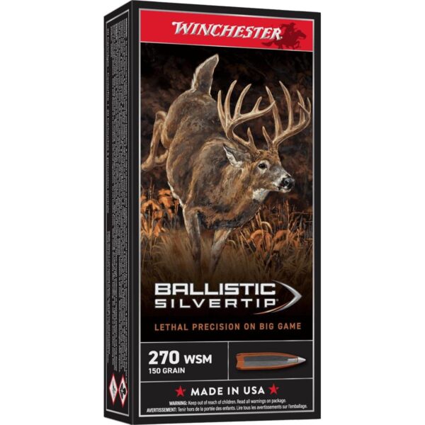 Winchester Ballistic Silvertip Rifle Ammunition .270 WSM 150 gr. PT 3120 fps 20/ct - Precision Shot Firearms