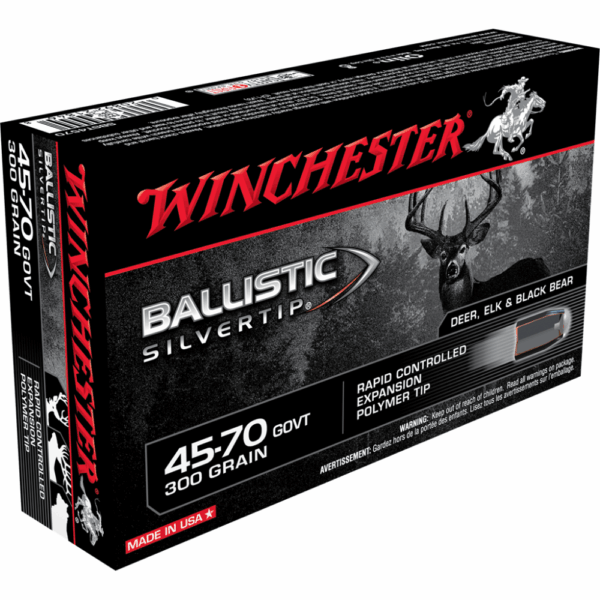 Winchester Ballistic Silvertip Rifle Ammunition .45-70 Gov 300 gr. PT 1880 fps 20/ct - Precision Shot Firearms