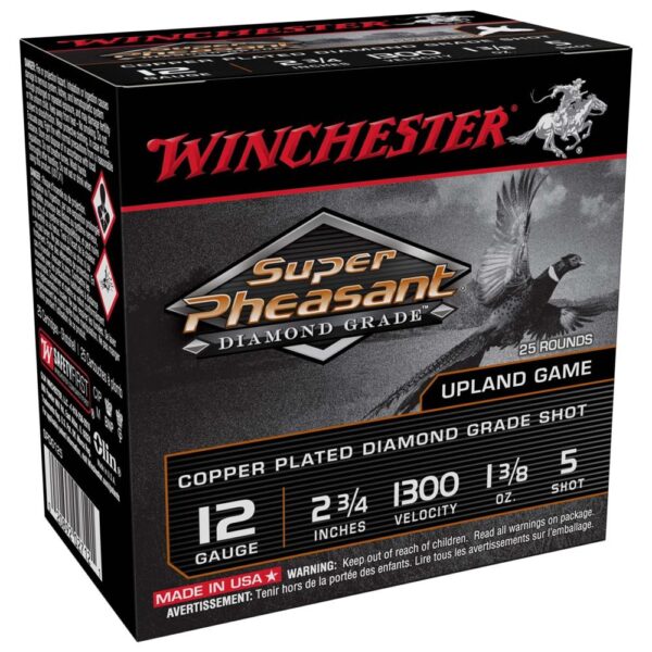Winchester Super Pheasant Diamond Grade Shotshells 12 ga 2-3/4" 1-3/8 oz 1300 fps #5 25/ct - Precision Shot Firearms